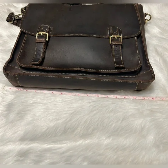 Rowan Full Grain Water Buffalo Leather Briefcase for Men - Picture 13 of 16